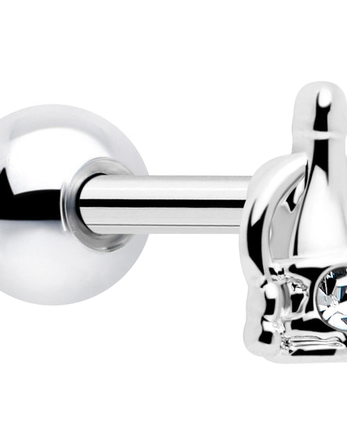 Load image into Gallery viewer, 16G 1/4 Clear Gem Champagne Dreams Cartilage Tragus Earring
