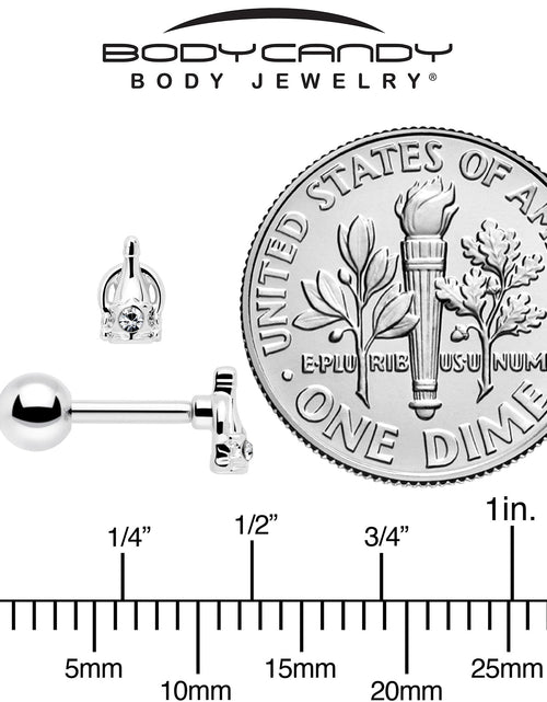 Load image into Gallery viewer, 16G 1/4 Clear Gem Champagne Dreams Cartilage Tragus Earring
