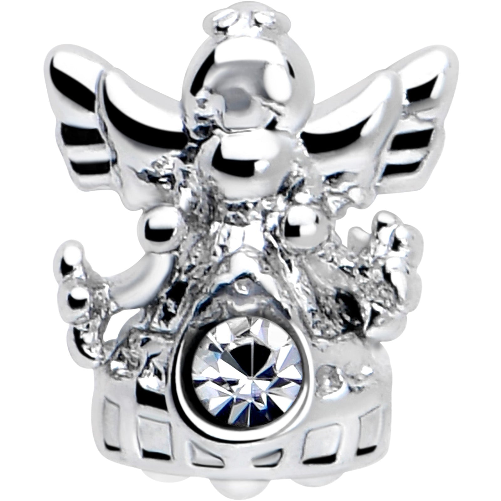 16G 1/4 Clear CZ Gem Fabulous Angel Cartilage Tragus Earring