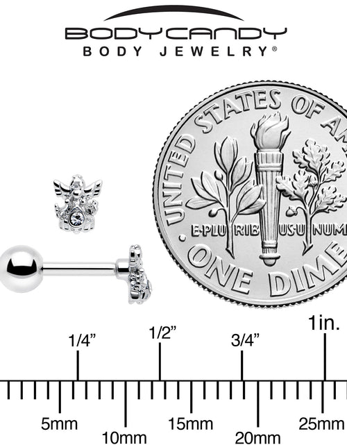 Load image into Gallery viewer, 16G 1/4 Clear CZ Gem Fabulous Angel Cartilage Tragus Earring
