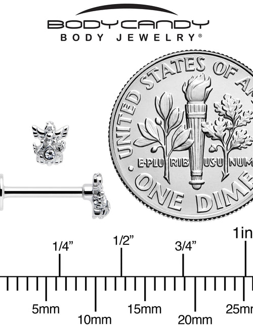 Load image into Gallery viewer, 16G 5/16 Clear CZ Gem Fabulous Angel Labret Monroe Tragus
