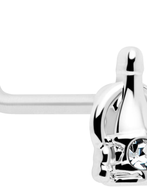 Load image into Gallery viewer, 20G 7mm Clear Gem Champagne Dreams L Shape Nose Ring

