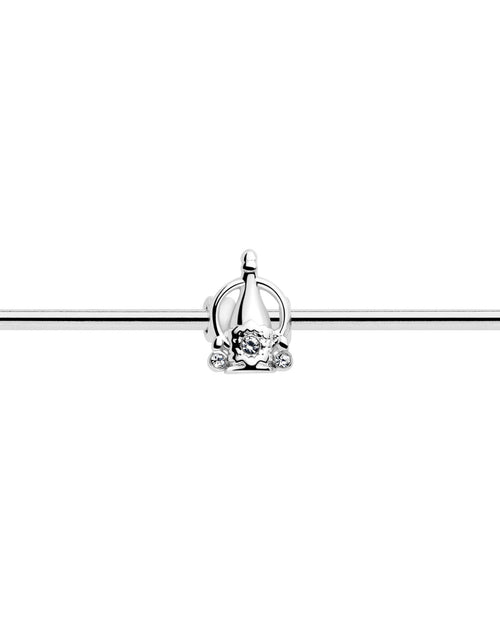 Load image into Gallery viewer, 14G Clear Gem Champagne Dreams Industrial Barbell 38mm
