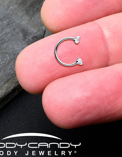 Load image into Gallery viewer, Double Gem Horseshoe Nose Ring Kit with Ball Grabber
