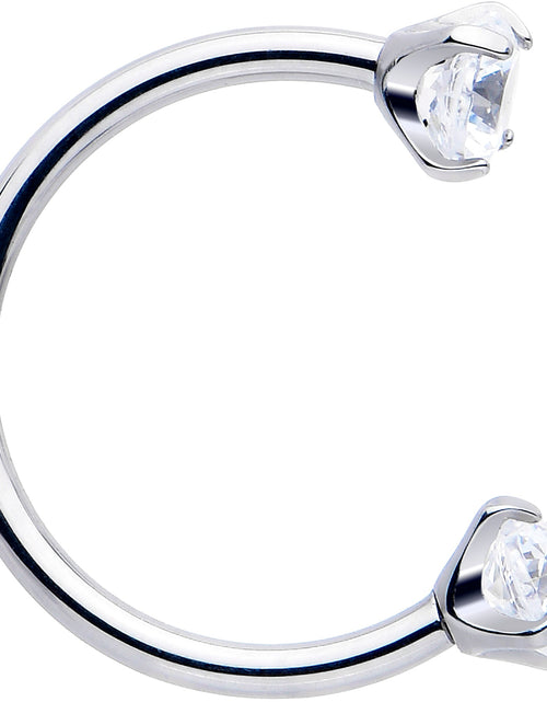Load image into Gallery viewer, Double Gem Horseshoe Nose Ring Kit with Ball Grabber
