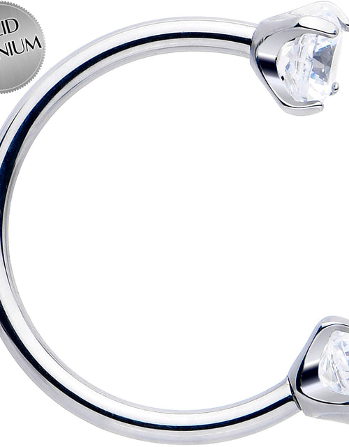 Load image into Gallery viewer, Double Gem Horseshoe Nose Ring Kit with Ball Grabber
