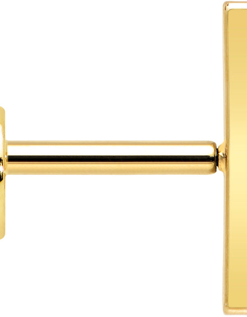 Load image into Gallery viewer, 18G 1/4 Clear Gem Gold Plated Implant Grade Titanium Threadless Bar Flatback Stud

