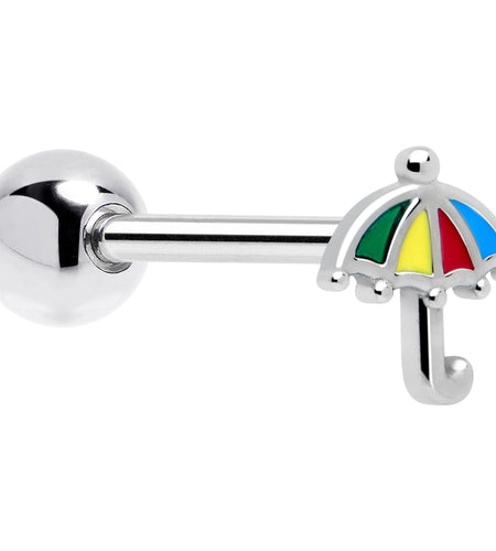 Colorful Umbrella Barbell Tongue Ring