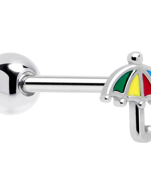 Load image into Gallery viewer, Colorful Umbrella Barbell Tongue Ring
