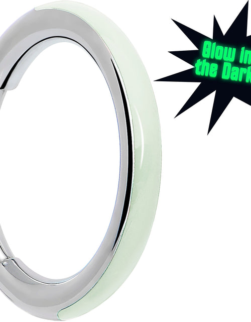 Load image into Gallery viewer, 20G Implant Grade Titanium  Glow in the Dark Hinged Segment Nose Hoop
