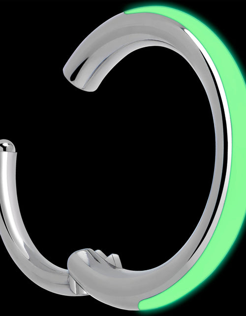 Load image into Gallery viewer, 20G Implant Grade Titanium  Glow in the Dark Hinged Segment Nose Hoop
