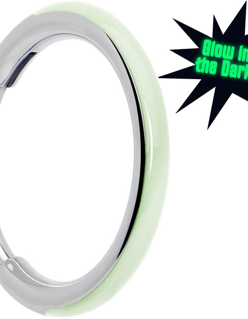 Load image into Gallery viewer, 20G Implant Grade Titanium  Glow in the Dark Hinged Segment Nose Hoop
