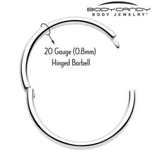 Load image into Gallery viewer, 20G Implant Grade Titanium Half Closure Hinged Segment Ring
