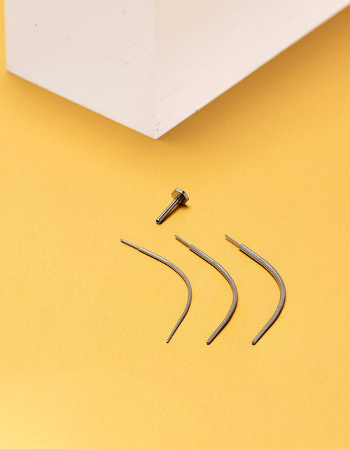 Load image into Gallery viewer, Stainless Steel Curved Insertion Tool, Threadless Insertion Pin Taper
