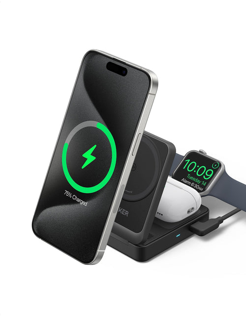 Load image into Gallery viewer, Anker MagGo Wireless Charging Station (Foldable 3-in-1)
