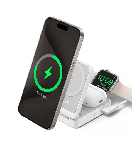 Anker MagGo Wireless Charging Station (Foldable 3-in-1)