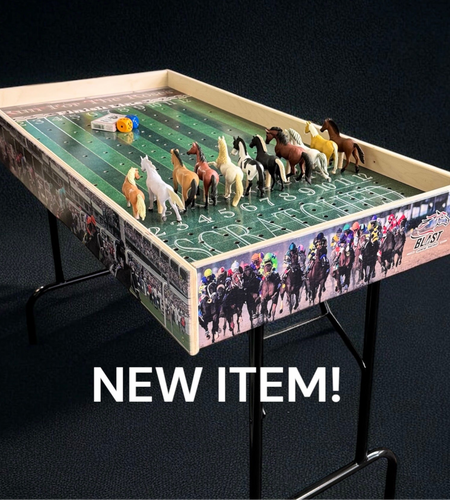 Jumbo Horse Game Turf Theme with Printed Rails