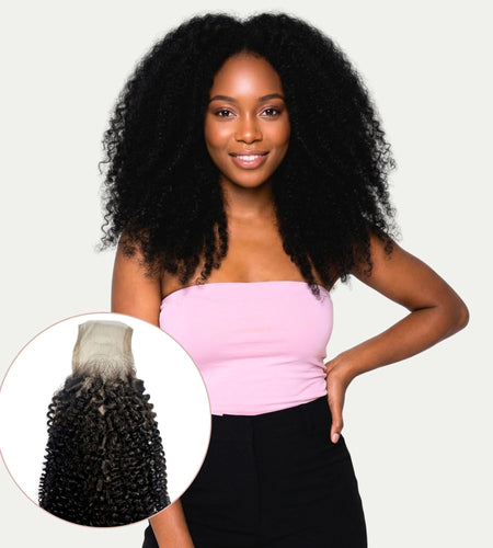 Afro Kinky 2x6 Transparent Lace Human Hair Closure
