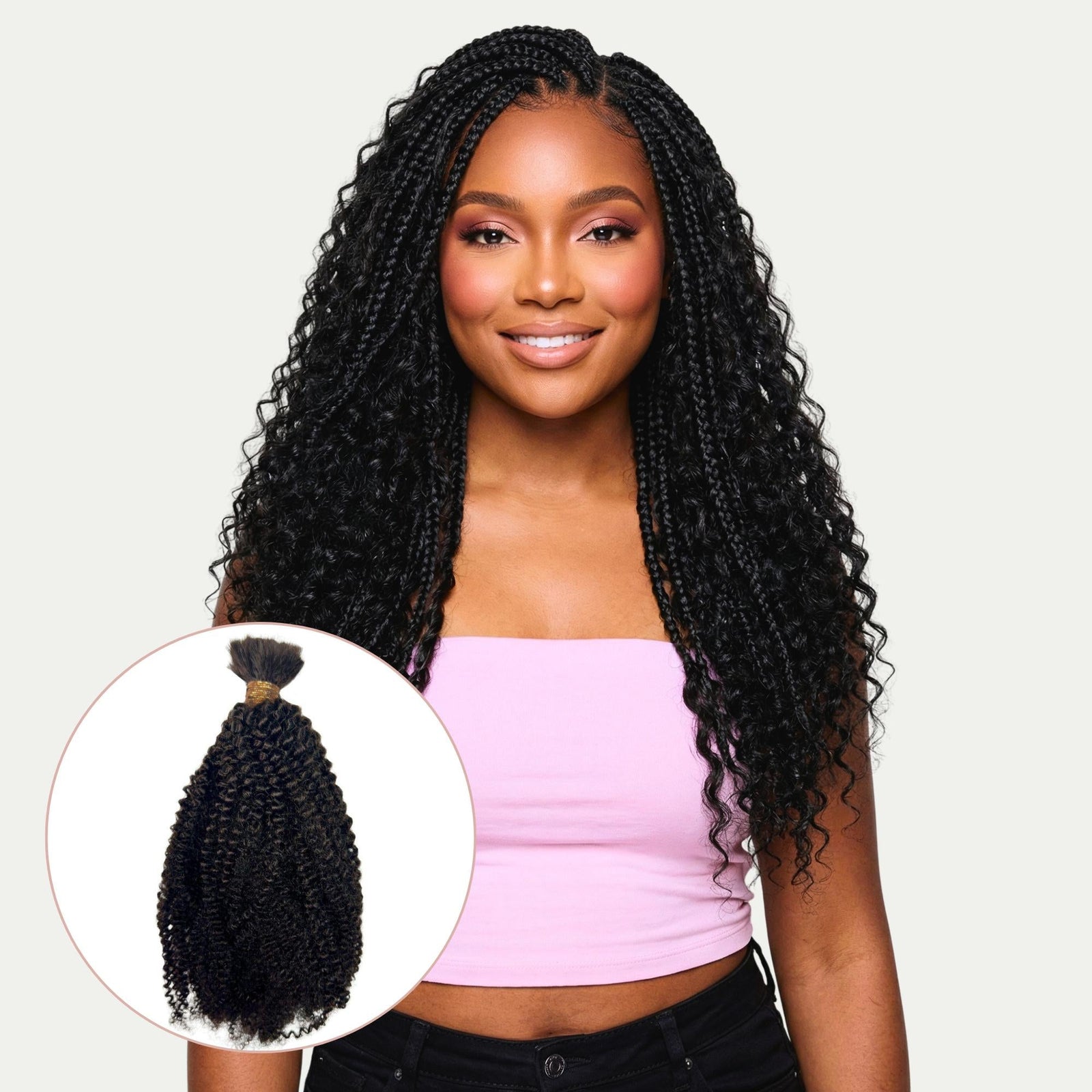 Afro Kinky Bulk 100% Human Braiding Hair