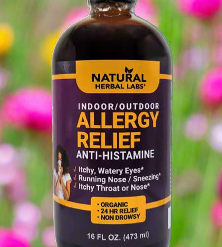 Organic Natural Allergy Relief Formula. Livingston Natural Herbal Labs 16 fl oz