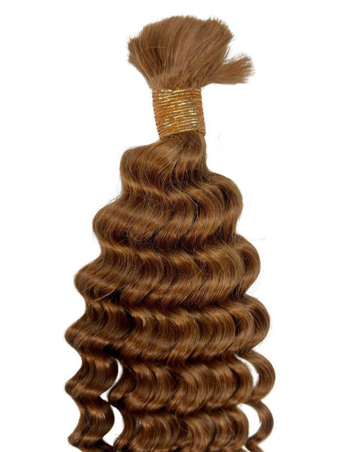 Load image into Gallery viewer, Auburn Deep Wave Bulk 100% Human Braiding Hair
