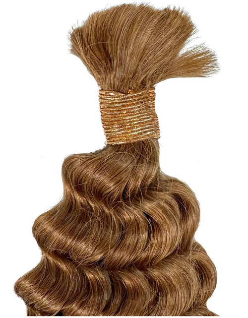 Load image into Gallery viewer, Auburn Deep Wave Bulk 100% Human Braiding Hair
