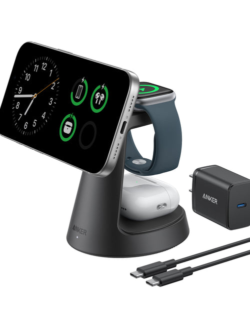 Load image into Gallery viewer, Anker MagGo Wireless Charging Station (3-in-1, Dock Stand)
