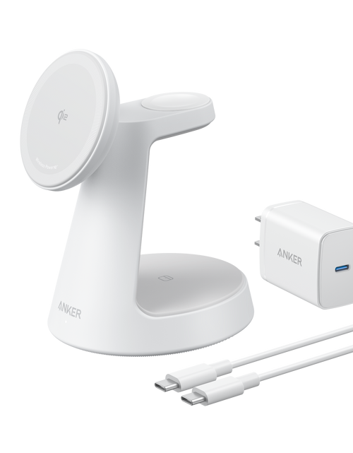Load image into Gallery viewer, Anker MagGo Wireless Charging Station (3-in-1, Dock Stand)
