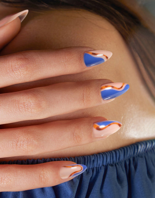 Load image into Gallery viewer, Cobalt Safari | Soft &amp; Durable Press-On Nails
