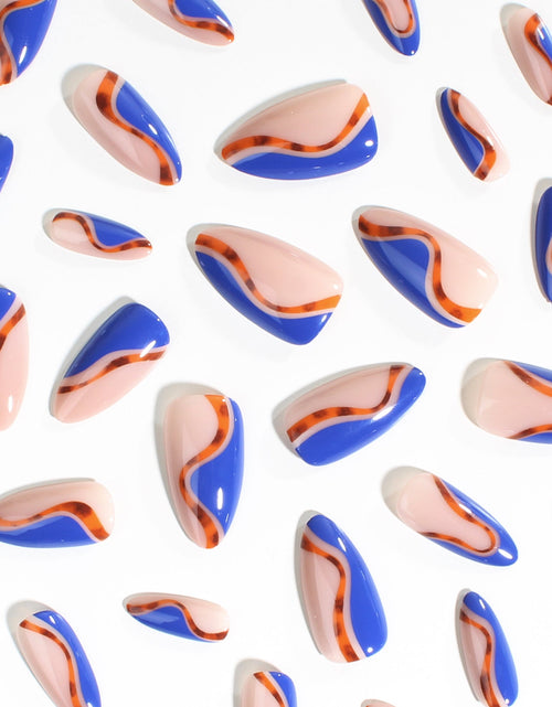 Load image into Gallery viewer, Cobalt Safari | Soft &amp; Durable Press-On Nails
