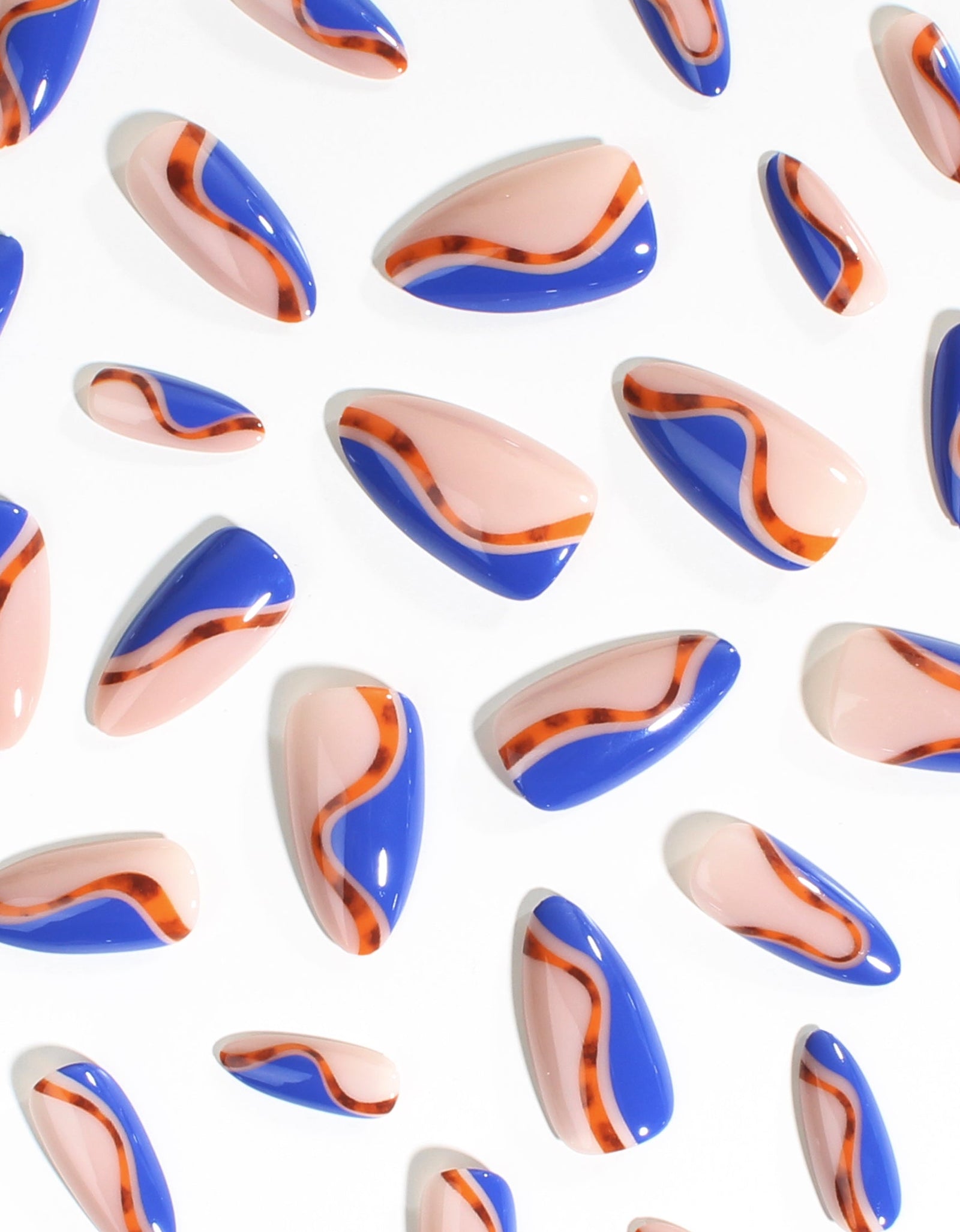Cobalt Safari | Soft & Durable Press-On Nails