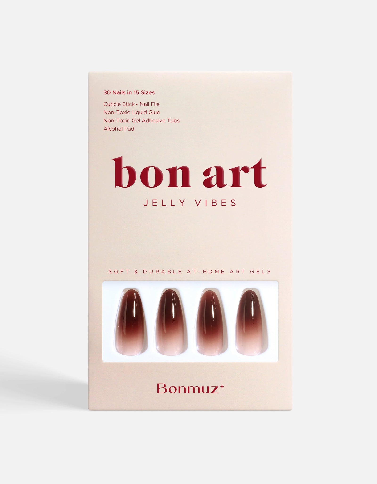 Berry Cocoa Drip | Soft & Durable Press-On Nails
