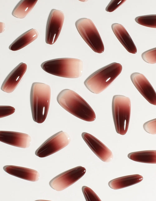 Load image into Gallery viewer, Berry Cocoa Drip | Soft &amp; Durable Press-On Nails
