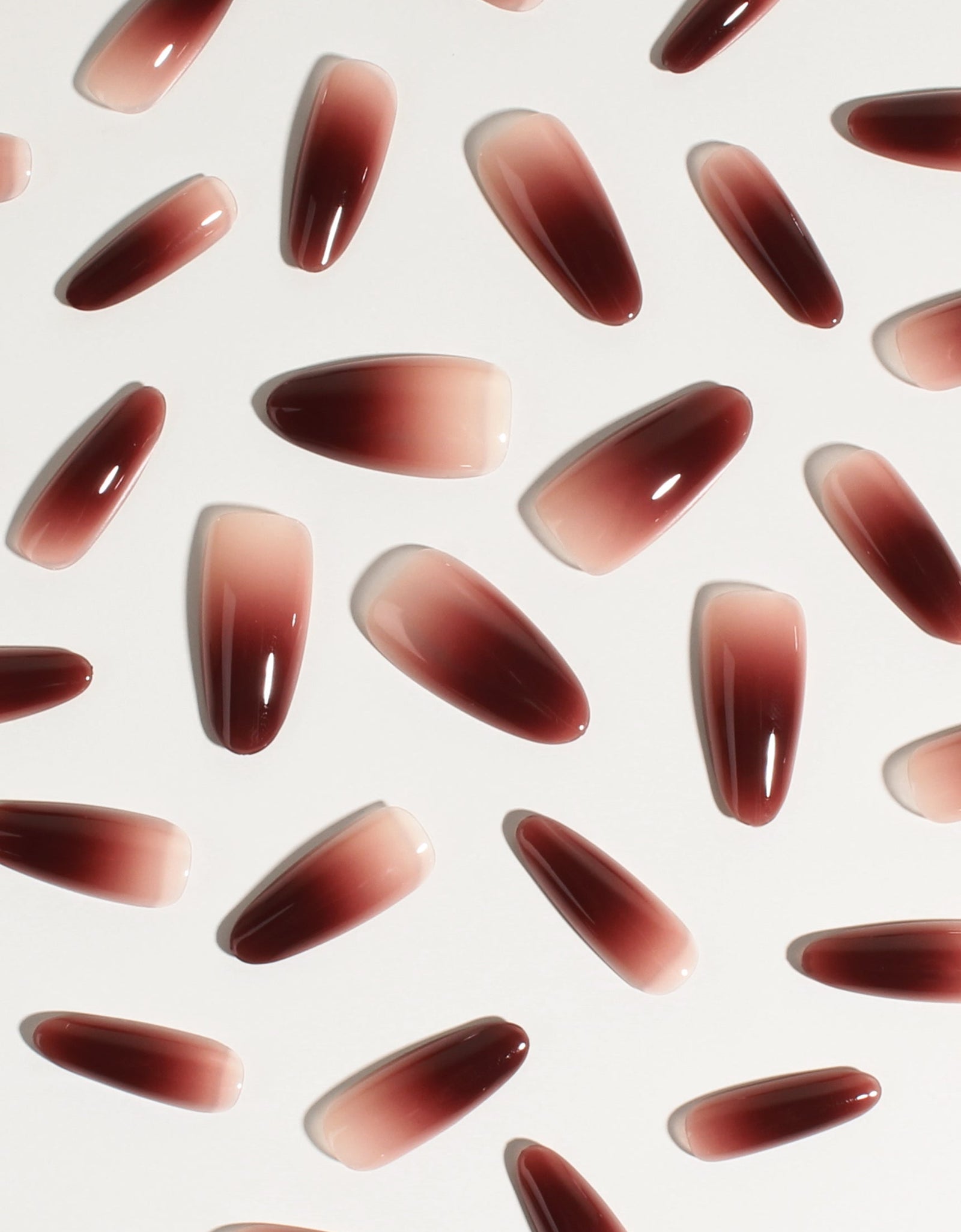 Berry Cocoa Drip | Soft & Durable Press-On Nails