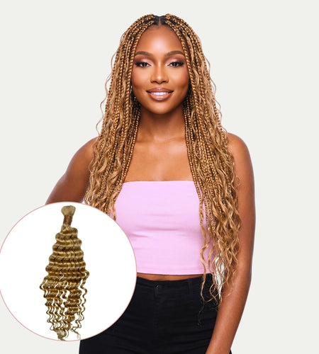 Blonde Deep Wave Bulk 100% Human Braiding Hair