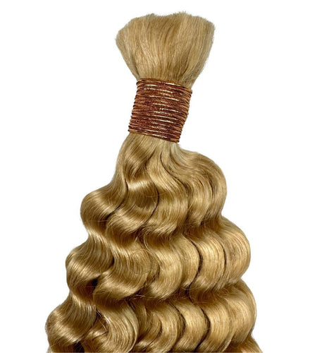 Blonde Deep Wave Bulk 100% Human Braiding Hair