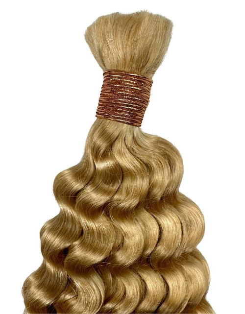 Load image into Gallery viewer, Blonde Deep Wave Bulk 100% Human Braiding Hair
