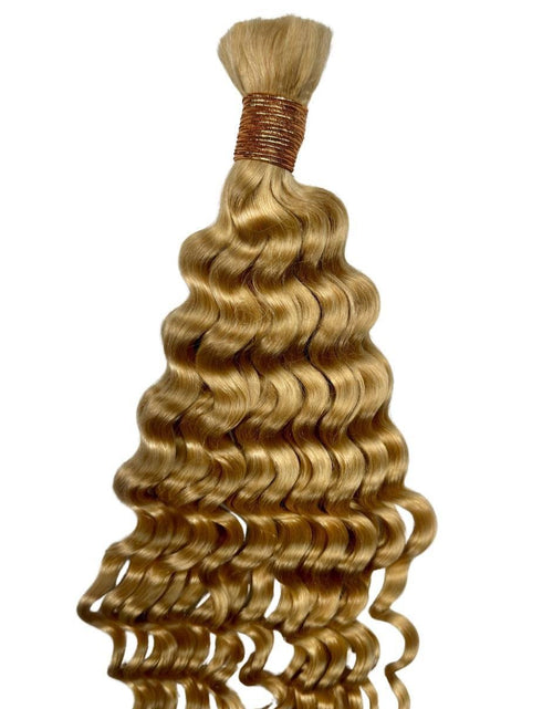 Load image into Gallery viewer, Blonde Deep Wave Bulk 100% Human Braiding Hair
