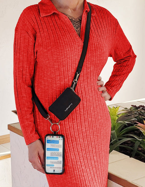 Load image into Gallery viewer, Clip &amp; Go Strap w/Pouch Brushed Vegan Leather
