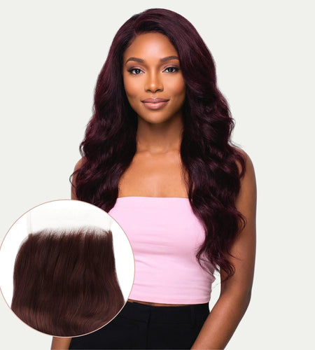 Burgundy Body Wave 5x5 HD Lace Human Hair Closure