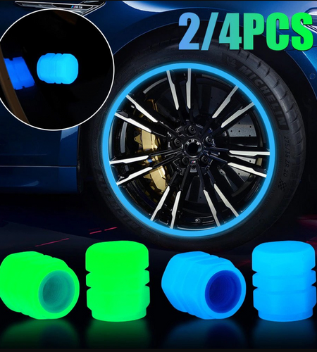 Car Tire Luminous Valve Cap Car With Electric Vehicle Motorcycle Air Nozzle Cover Luminous Valve Core Cover Tire Universal