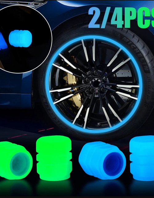 Load image into Gallery viewer, Car Tire Luminous Valve Cap Car With Electric Vehicle Motorcycle Air Nozzle Cover Luminous Valve Core Cover Tire Universal
