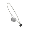 Silver Chain with Silver Zipper Pouch