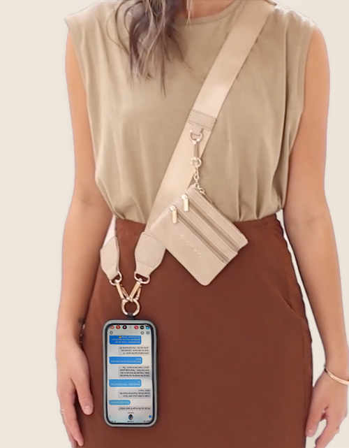 Load image into Gallery viewer, Clip &amp; Go Strap with Pouch - Neutral Collection

