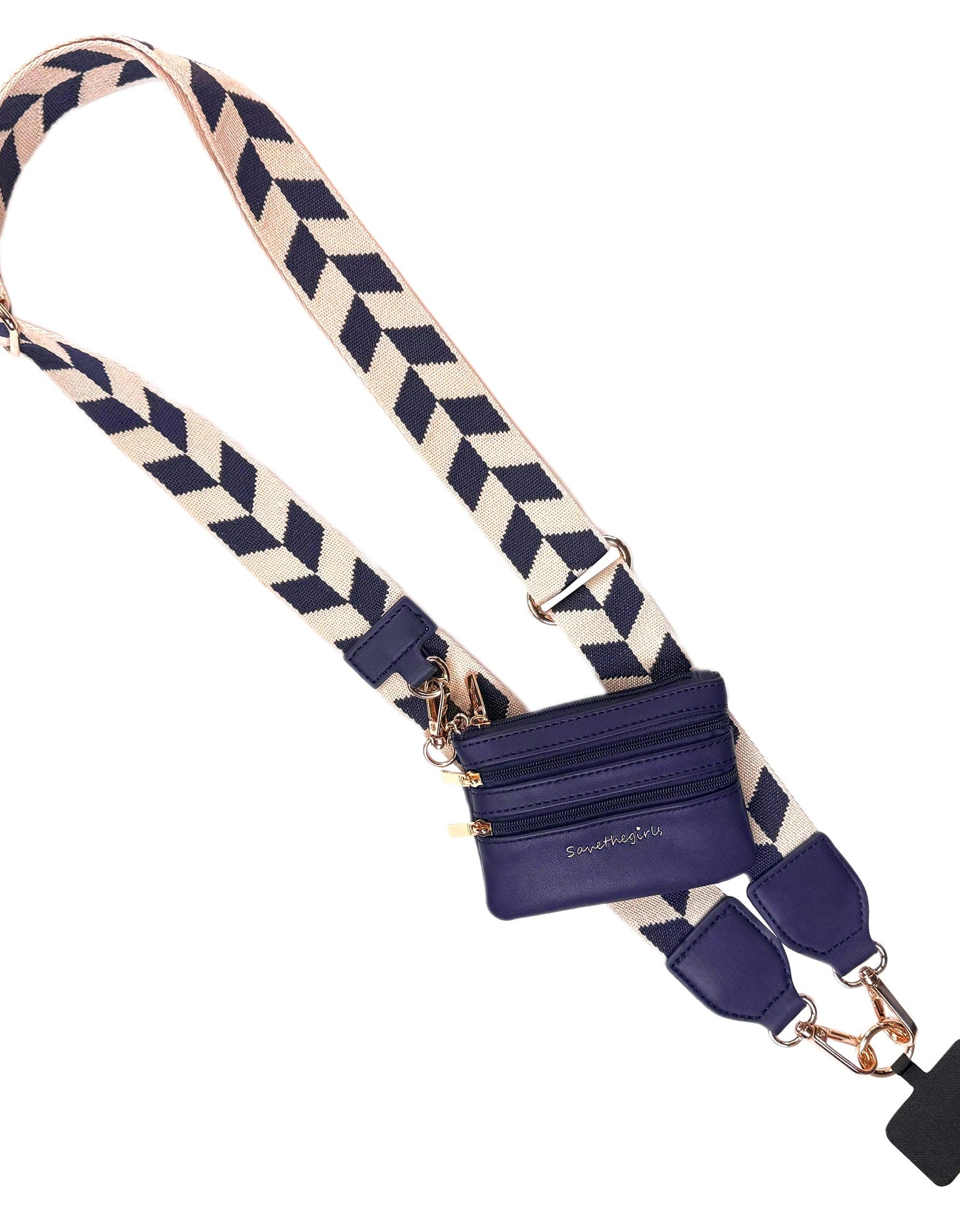 Clip & Go Strap w/Zippered Pouch Chevron