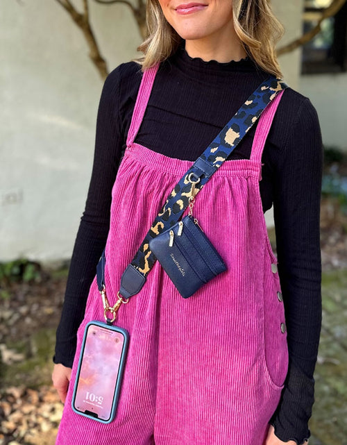 Load image into Gallery viewer, Clip &amp; Go Strap with Pouch - Leopard Collection
