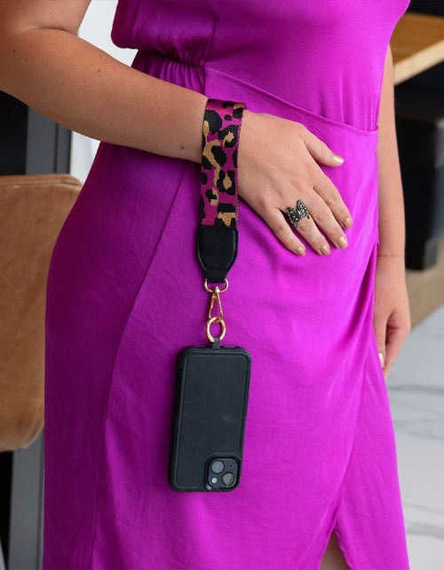Load image into Gallery viewer, Clip &amp; Go Strap with Pouch - Leopard Collection
