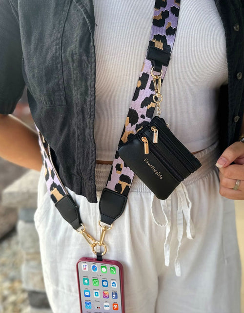 Load image into Gallery viewer, Clip &amp; Go Strap with Pouch - Leopard Collection
