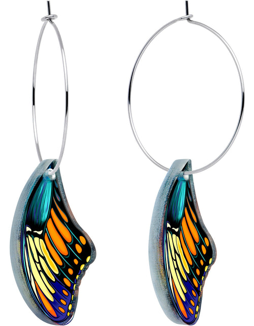 Load image into Gallery viewer, Butterfly Wing Hoop Earrings by Onyx O
