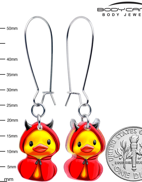 Load image into Gallery viewer, Hot Litle Devil Duck Dangle Earrings by Onyx O
